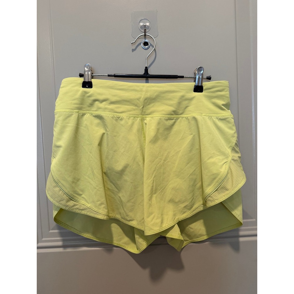 Lululemon Speed Up Short Yellow Green Size 6